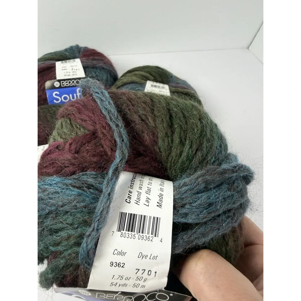 Berroco Souffle Yarn Wool Bulky Lot of 4 50g‎ Each Wool Acrylic Baby Alpaca
